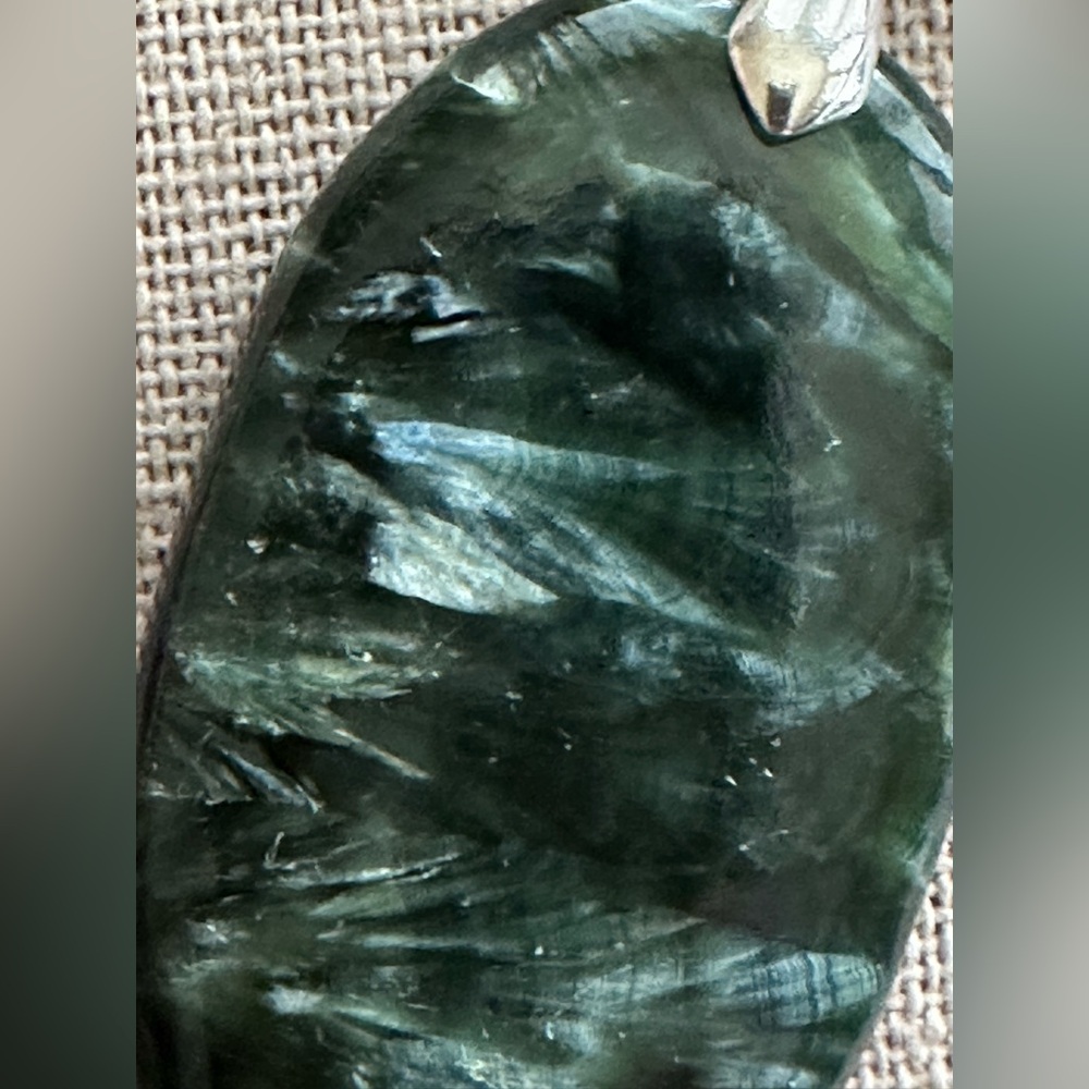 22 inch Fluorite and Seraphinite bead necklace NWOT - Picture 9 of 11